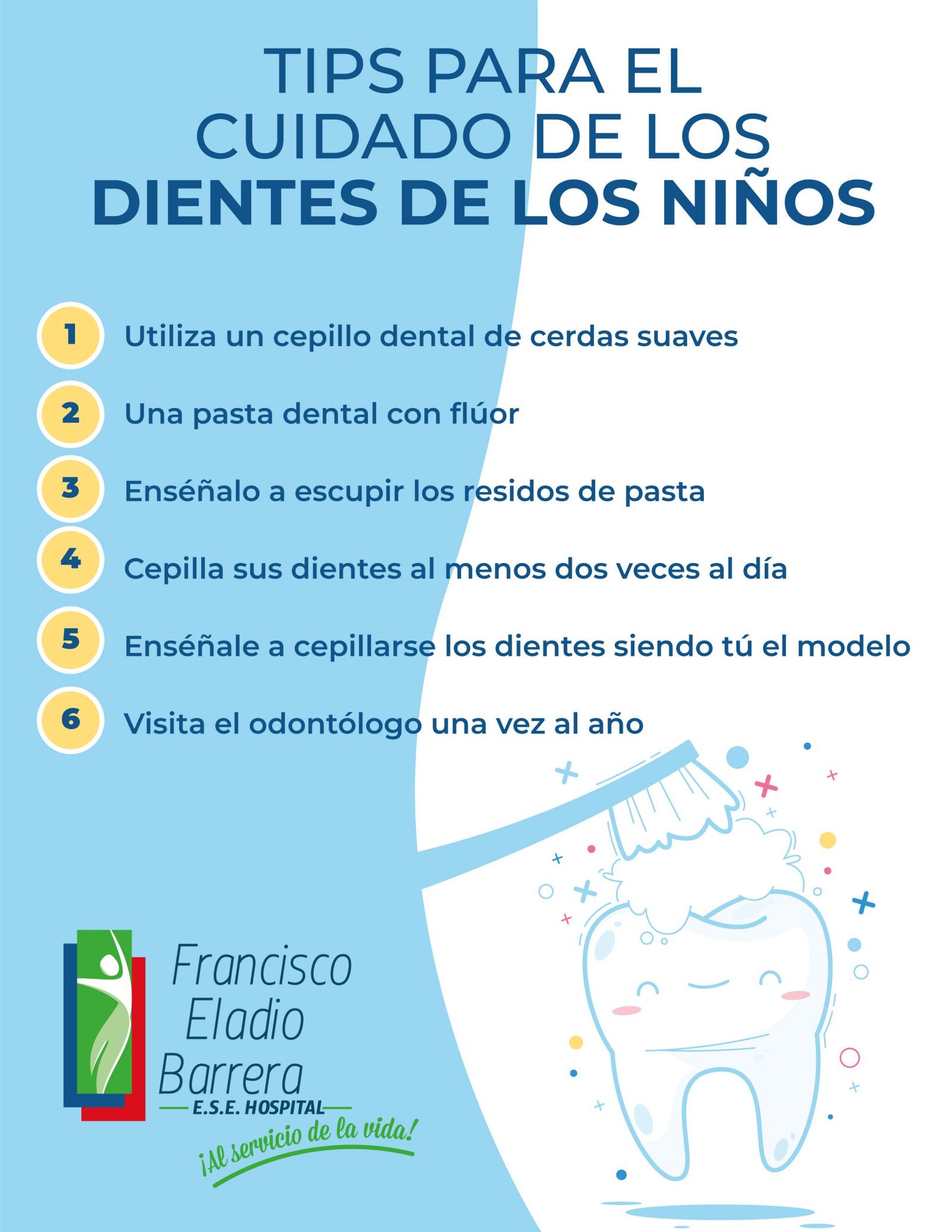 Tips Para El Cuidado De Los Dientes De Los NiÑos E S E Hospital Francisco Eladio Barrera